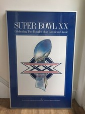 Super Bowl XX Chicago Bears vs New England Patriots Poster - Framed