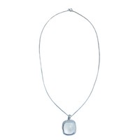 Xen AnhäNger Mit Kette Mondstein Weiß Cushion-Cabochon 45 Cm 925 Silber (45 Cm)