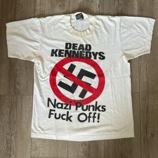 80&rsquo;s Dead Kennedys T shirt Nazi Punks white short sleeve tee vtg NH16560