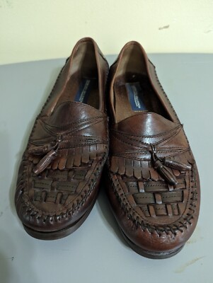 Men’s Giorgio Brutini Brown Leather Tassel Weaving Classic Loafers size 9.5 D Giorgio Brutini Mens Leather Loafers size 9.5 | Mercari main image 3