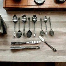 National Stainless Japan Flatware NST9 Pattern 7 Spoons Butter Knife Spreader