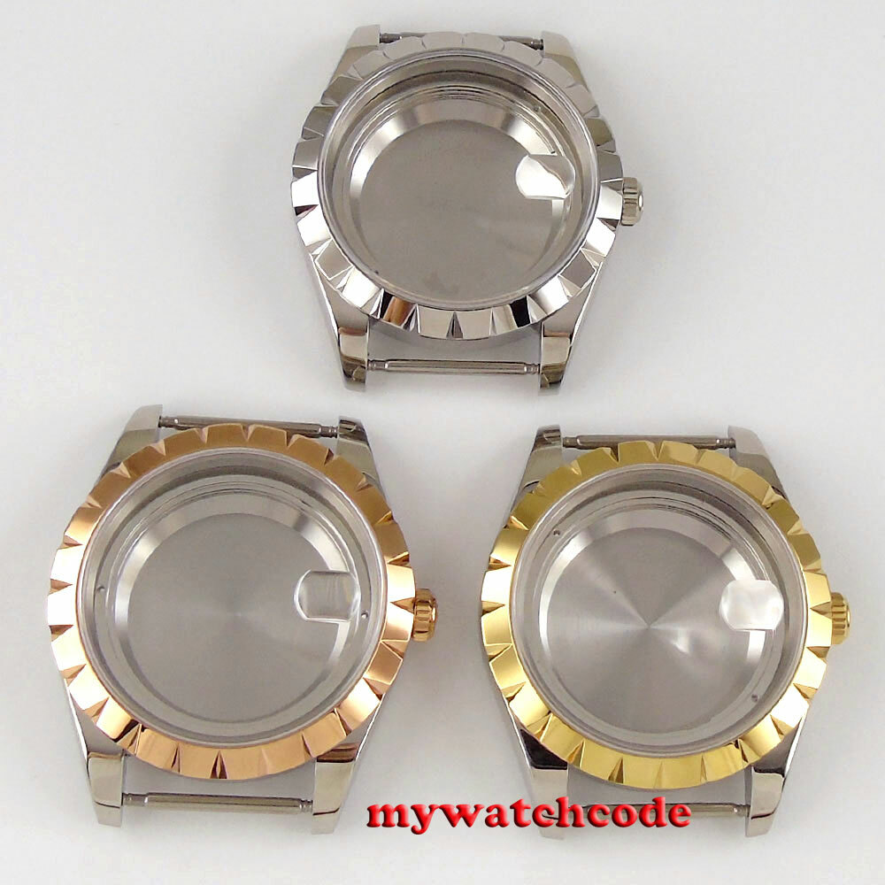 316L steel sapphire glass Watch CASE fit ETA 2836 Miyota