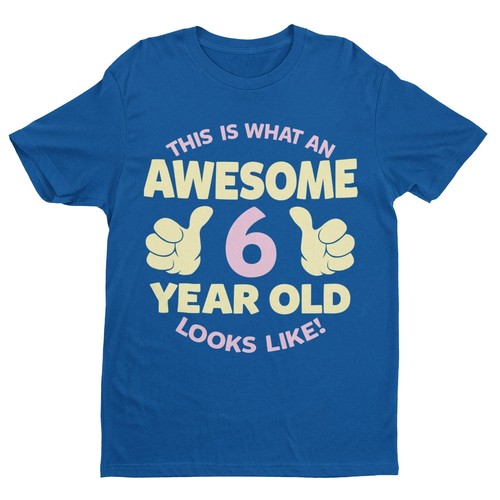 Girls 6th Birthday T Shirt This Is What An Awesome 6 Year Old Looks Like Gift - Picture 4 of 10
