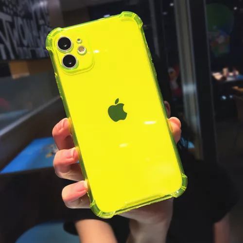 Clear Neon Fluorescent Soft Case Cover For iPhone 15 14 13 Pro Max 11 XR 8 Plus - Picture 10 of 13