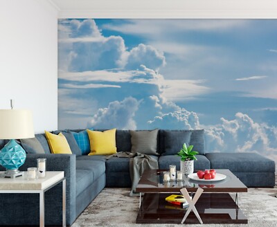 Fond décran mural 3D Sky Clouds officiel ZHUB2170 amovible auto-adhésive Amy