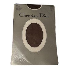 Vintage Christian Dior Ultra Sheer Pantyhose Sz 3 Graphite Gray Control Top 4533