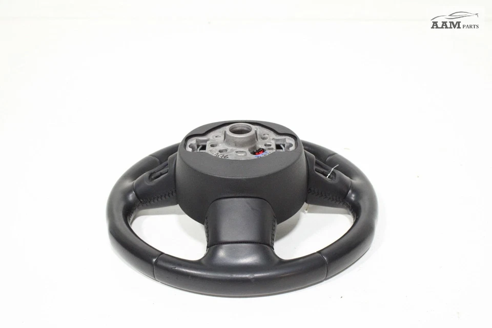 AUDI A6 QUATTRO C7 2012-2017 volante columna 3 radios cuero negro OEM Foto 3 de 4