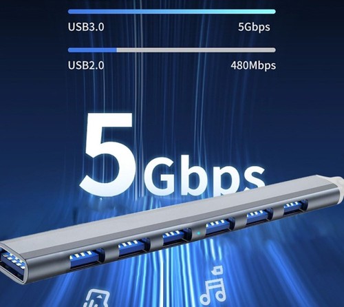 7in1 USB Laptop Daten Laden PC 3.0 Hub Verteiler Adapter für Notebook Smartphone - Bild 2 von 8