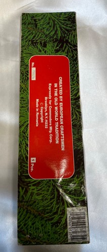 VINTAGE GLAS ROT UND GOLD 6 VERTIEFUNGEN BAUMAUFSATZ 12" RUMÄNIEN MUNDGEBLASEN - Bild 14 von 15