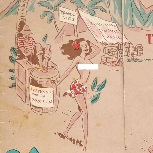1980 Trader Vic's Restaurant Tropical Drinks Menu Waikiki Honolulu Hawaii
