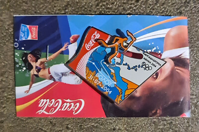 Olympic Games ATHENS 2004 pin torch run VOLOS city COCA COLA