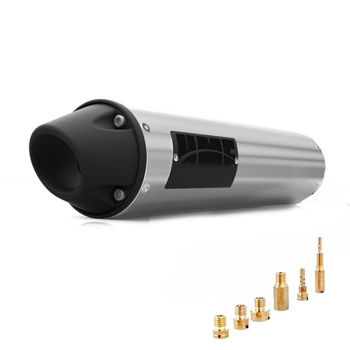 HMF Polaris Predator Slip On Exhaust Brushed w/Bkout Euro + Jets (0307