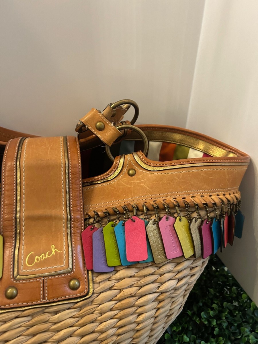 Coach Hangtag Lily Straw Legacy Basket Tote Limited Edition Coach Hangtag Lily Straw Legacy Basket Tote Limited Edition
