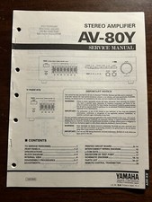 Yamaha AV-80Y Stereo Amplifier Amp Service Manual Original Genuine OEM