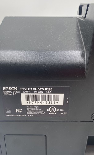 Epson Stylus Photo R280 B412A Ultra Hi-Definition Color Inkjet Photo Printer - Picture 8 of 9
