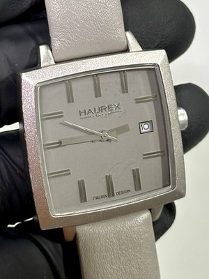 Haurex Italy FK380DG1 Aluminum Tank Gray-Tone Date 33mm Unsiex Luxury Watch