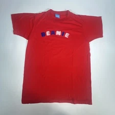 Vtg BEANIE t-shirt M vtg 70s 80s usa made RED