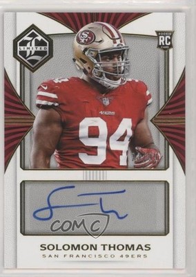 2017 Panini Limited Rookie Auto 23/99 Solomon Thomas #151 Rookie Auto RC 2r8