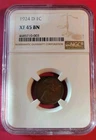 1924-D XF45 NGC BN Lincoln Cent - Simi-key Date.  Low Mintage! RARE!  A01