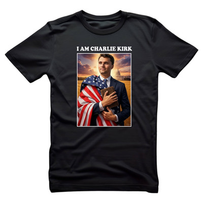 Freedom Charlie Kirk White Unisex  White  and Black