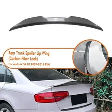 For Audi A4 S4 B8 2009-2016 2009 Rear Trunk Spoiler Splitter Wing Kit PSM Style