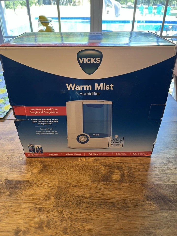 Humidificador de niebla cálida Vicks 1 galón sin filtro habitación mediana a grande - usado Foto 2 de 3