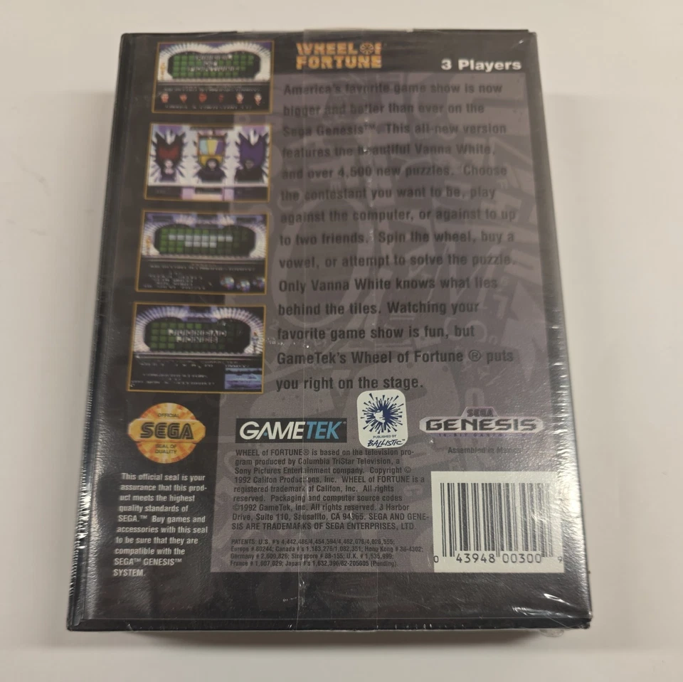 SEGA GENESIS WHEEL OF FORTUNE NEW STILL SEALED 1992 GAMETEK - Image 2 of 4
