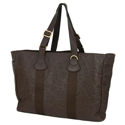 Loewe Icon tote bag Calf Leather Brown GHW Shoulder bag Men Vintage Used