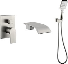 Tub Filler Faucet with Hand Shower Bath Tub Faucets with Rough-in Valve Trim Kit