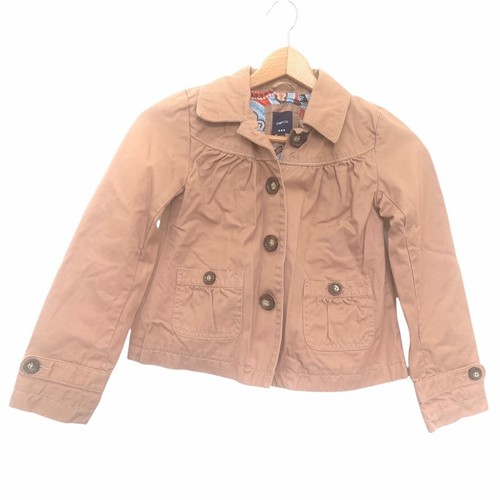 Giacca Gap Bambini Twill Tg L Ragazza Cappotto Giogo Bottoni Neutro Marrone Tan - Foto 4 di 10
