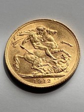 1912 Gold Full Sovereign George V Bullion Coin