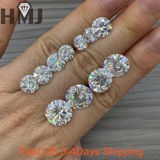 US 10PCS GRA Certified Loose Moissanite Stones D Color VVS1 All Sizes