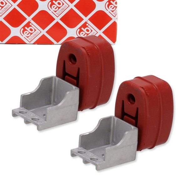 2X febi Auspuffgummi FüR VW Golf 7 8 Audi A3 8V Seat Leon Skoda Octavia 3 4-image