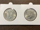 (2) 1964 Kennedy Half Dollars, 90% Silver, Free Shipping.