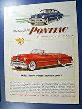 1949 Pontiac Silver Streak Convertible Streamliner Mid-size-mag Car Ad