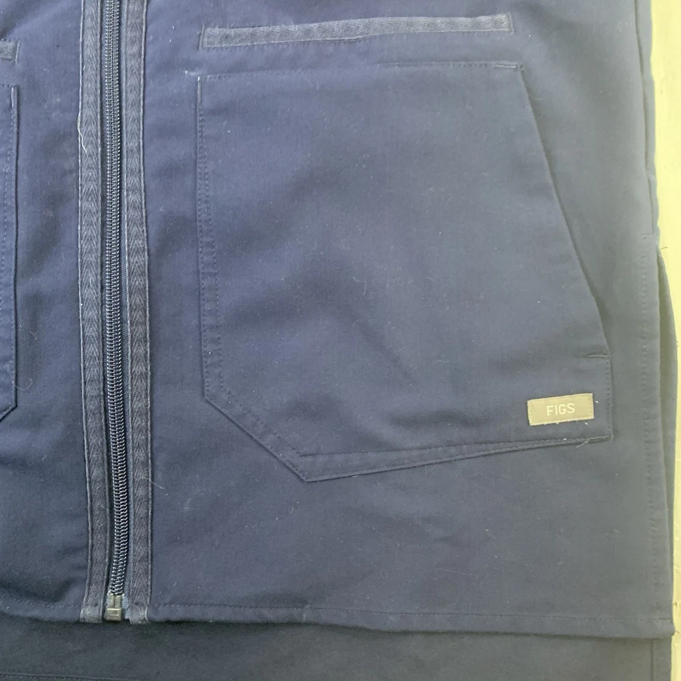 Chaqueta Médica Técnica Figs para Mujer XS Bellery Azul Marino Cremallera Completa Bolsillos Médicos Foto 4 de 4