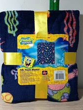 *FREE SHIP* 40" x 50" BLANKET Spongebob Squarepants Silk Touch Nickelodeon