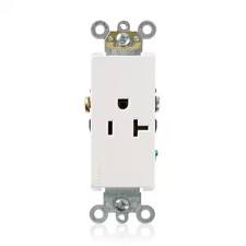 Decora plus 20 Amp 250 V NEMA 6-20R Single Outlet/Receptacle, White 1-Pack 164