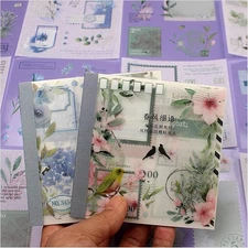 40 Sheets Pre-Cut Washi Sticker Books for Adults, Dual Washi & PET Materials,...