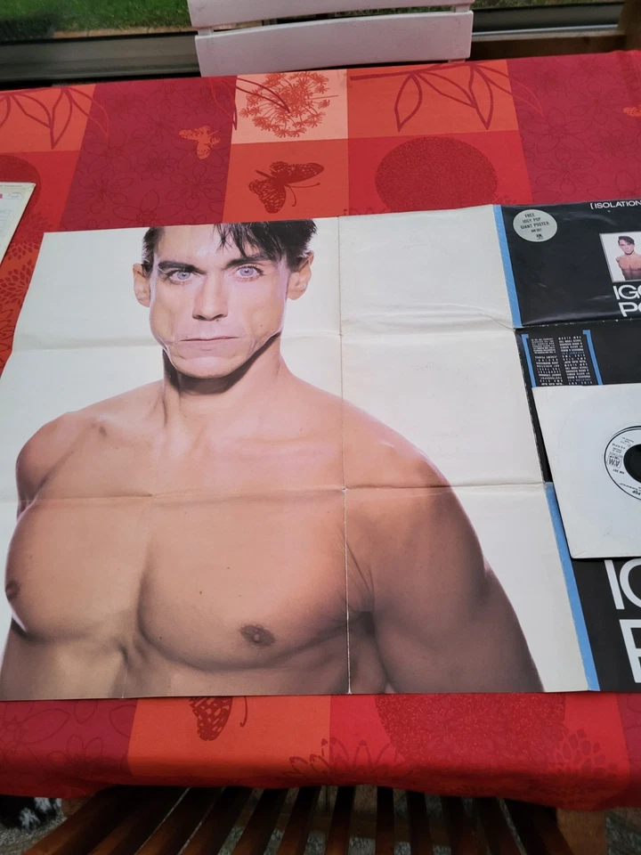 45t IGGY POP "ISOLATION/HIDEAWAY"+ poster double face - Photo 3/3