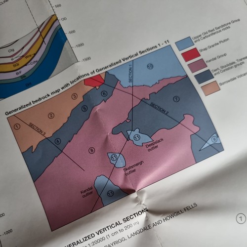 British Geological Survey Map 39 Kendal Bedrock 1:50 000 Series - Picture 11 of 16
