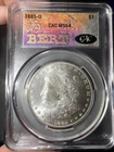 1885-O $1 Morgan Silver Dollar CAC MS64 Coin - Trader Bea BERT Label