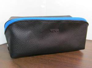 TUMI for ELAL Israel AIRLINES amenity kit black bag travel cosmetic case EL AL