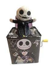 Disney Baby NBC Jack And Sally Jack In The Box Tin Plush Musical Toy - Works!