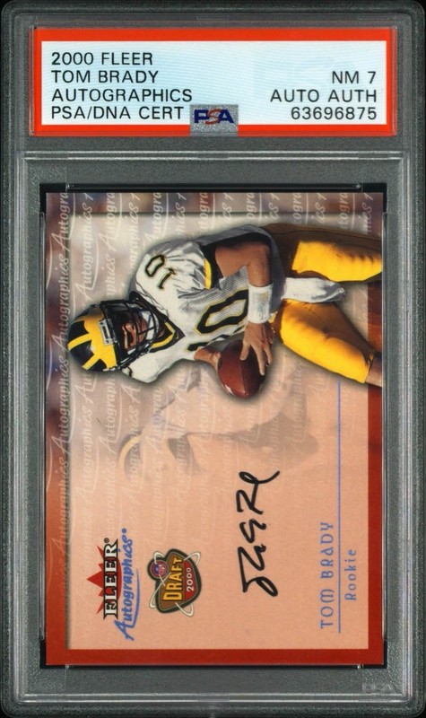 TOM BRADY 2000 FLEER AUTOGRAPHICS AUTO ROOKIE PSA 7 NEW ENGLAND PATRIOTS 🔥