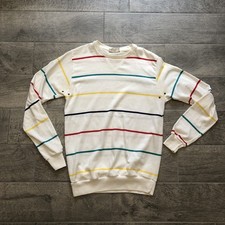 Vintage 90’s American Eagle Sweater Striped Henley Women’s Size M - Made in USA