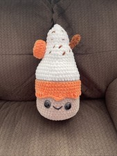 Handmade Crocheted Amigurumi Pumpkin Spice Latte Plushie