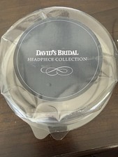 David's Bridal Silver Pearl Crystal Floral Tiara Headpiece 2 diamonds w/o