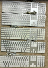Lot of 5 Apple A1243 USB Keyboard Wired Full ...