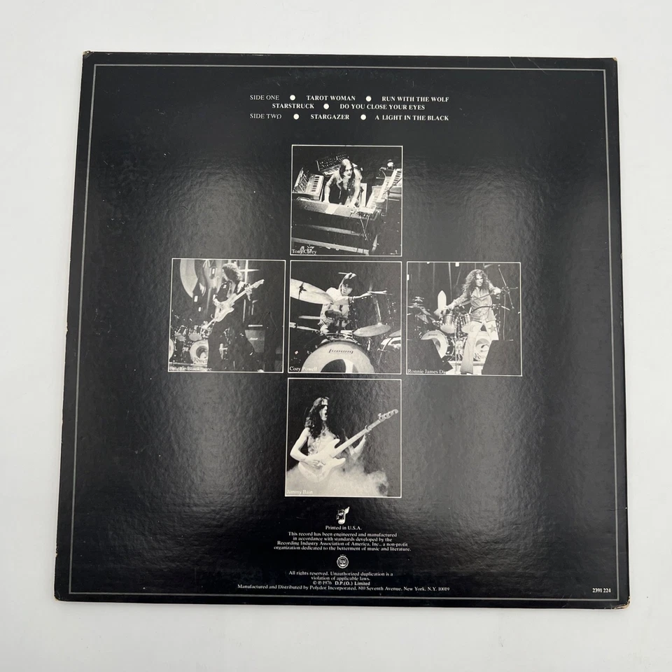 Rainbow Rising LP 1976 Oyster OY-1-1601 1st Press Ronnie James Dio Hard Rock VG - Image 3 of 4